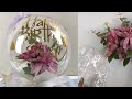 How to make balloon flower bouquet/Pink balloon flower/How to insertflowers in balloon full version