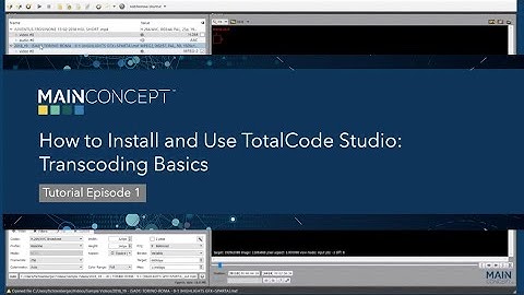 How to Install and Use TotalCode Studio: Transcoding Basics
