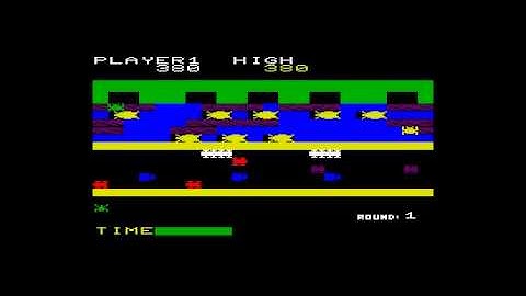 FROGGER - PARKER BROTHERS CARTRIDGE - VIC-20 GAMEPLAY VIDEO