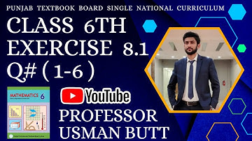 Class 6th Mathematics Exercise 8.1 Q#1-6 | Surface Area and Volume | Professor Usman Butt | SNC