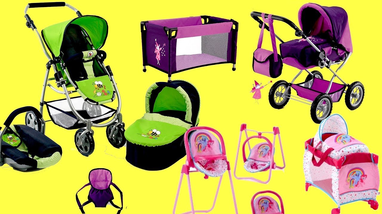 dolls pram and highchair set