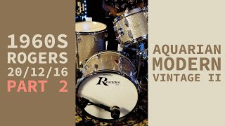 MOSTLY BOP DRUMS | 1960s Rogers 20/12/16 Part 2 | Jacob Smith | Aquarian MVII | Sound Test/Demo
