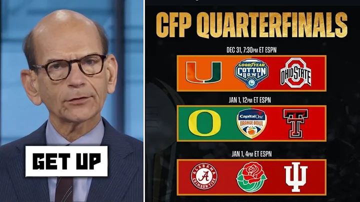 GET UP | Paul Finebaum BOLD predicts to NCAAF: Miami vs Ohio State, Alabama vs Indiana