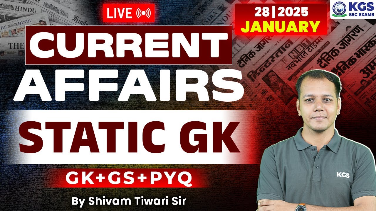 28 January 2025 Current Affairs Live | Current Affairs + Static GK ...