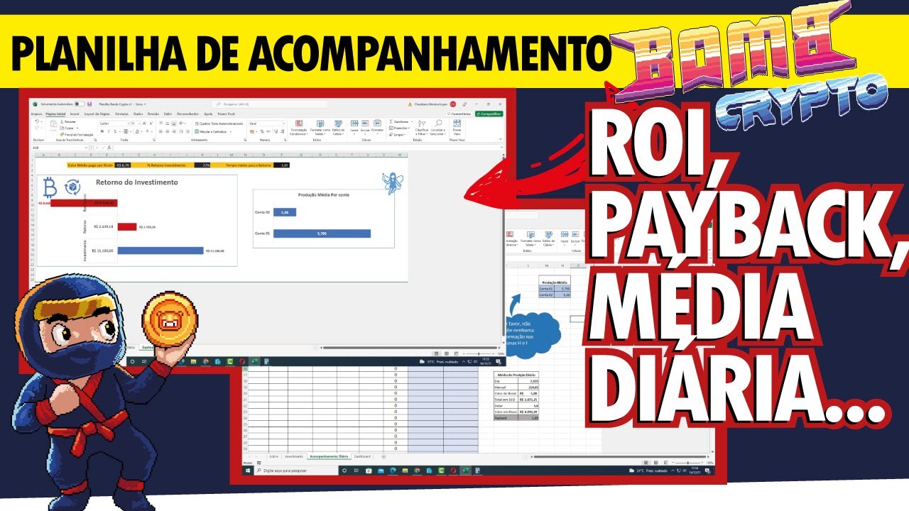 Planilha Bomb Crypto - Acompanhamento diário