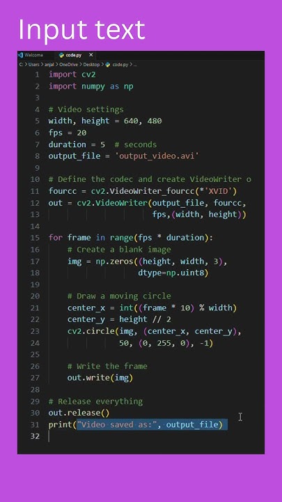 A Simple python code for a digonal element moving #pythonprogramming # ...