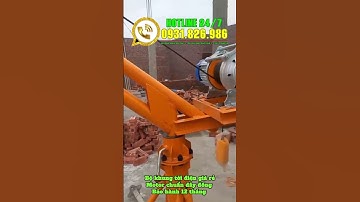 Khung cẩu xoay 360độ 500kg. Khung tời điện xây dựng. Tời điện tốc độ nhanh 35m/p#xuhuongyoutubeshort