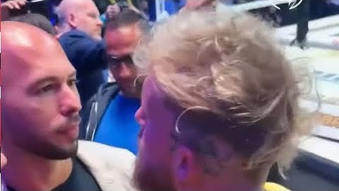 Jake Paul and Andrew Tate Confront each other at Mayweather vs Deji event