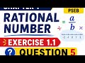 Ch-Rational Number,Ex-1.1,Ques-5#HumSabkiPathshala1#viral#youtube#trending#Pseb#8thmath#Ch1