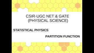 CSIR-UGC NET and GATE Physics : Partition Function