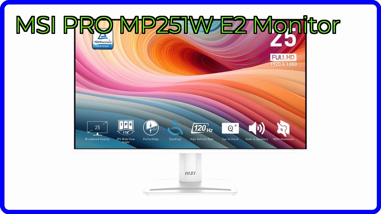 REVIEW (2025): MSI PRO MP251W E2 Monitor. ESSENTIAL details. - YouTube