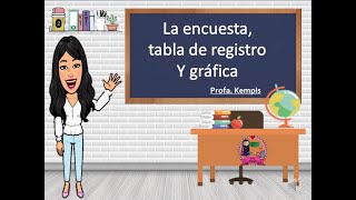 Encuesta, tabla de registro y gráfica