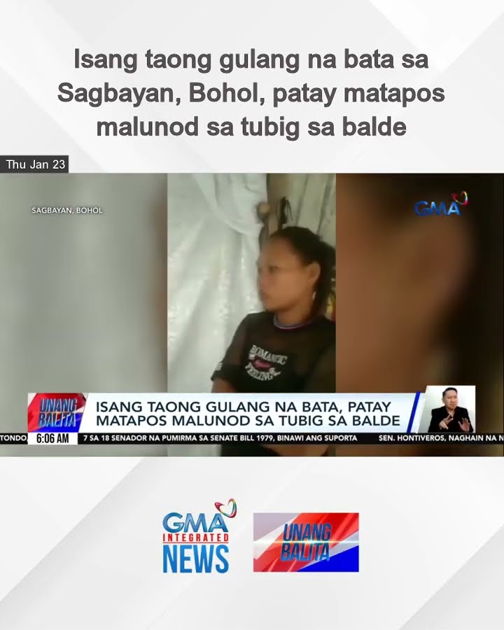 Isang taong gulang na bata sa Sagbayan, Bohol, patay matapos malunod sa tubig sa... | Unang Balita
