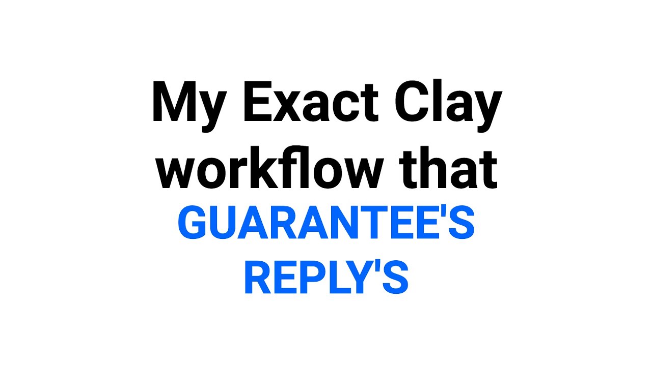 My exact Clay workflow that guarantee's reply's