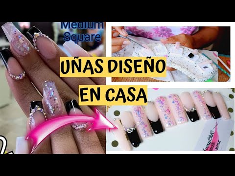 Como hacer uñas desde CASA facil y rapido @delaguasirena