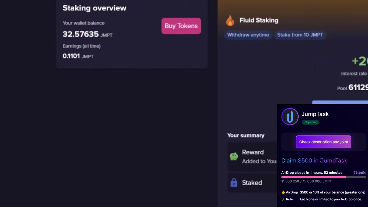 JUMP Finance crypto review | What is JUMP STAKING | CLAIM 500$ in AIRDROP