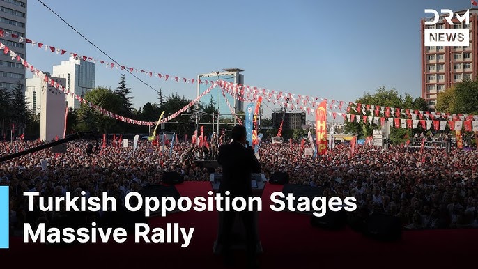 FULL: Turkey's Main Opposition CHP Supporters Gather to Protest Erdogan Crackdown | AC1G