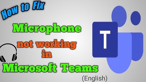 (English) Microphone not working in Microsoft Teams | Teams Microphone not working | Today