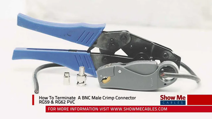 How To Make A 2 Piece BNC Male Crimp Connector - RG59 & RG62 PVC #350