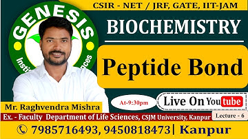 Peptide Bond | Biochemistry| New online "Batch" for CSIR NET/JRF | IIT-JAM |