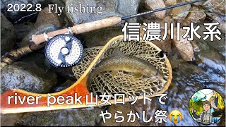 【Fly fishing】2022.8/信濃川水系/river peak山女ロッドでやらかし祭り