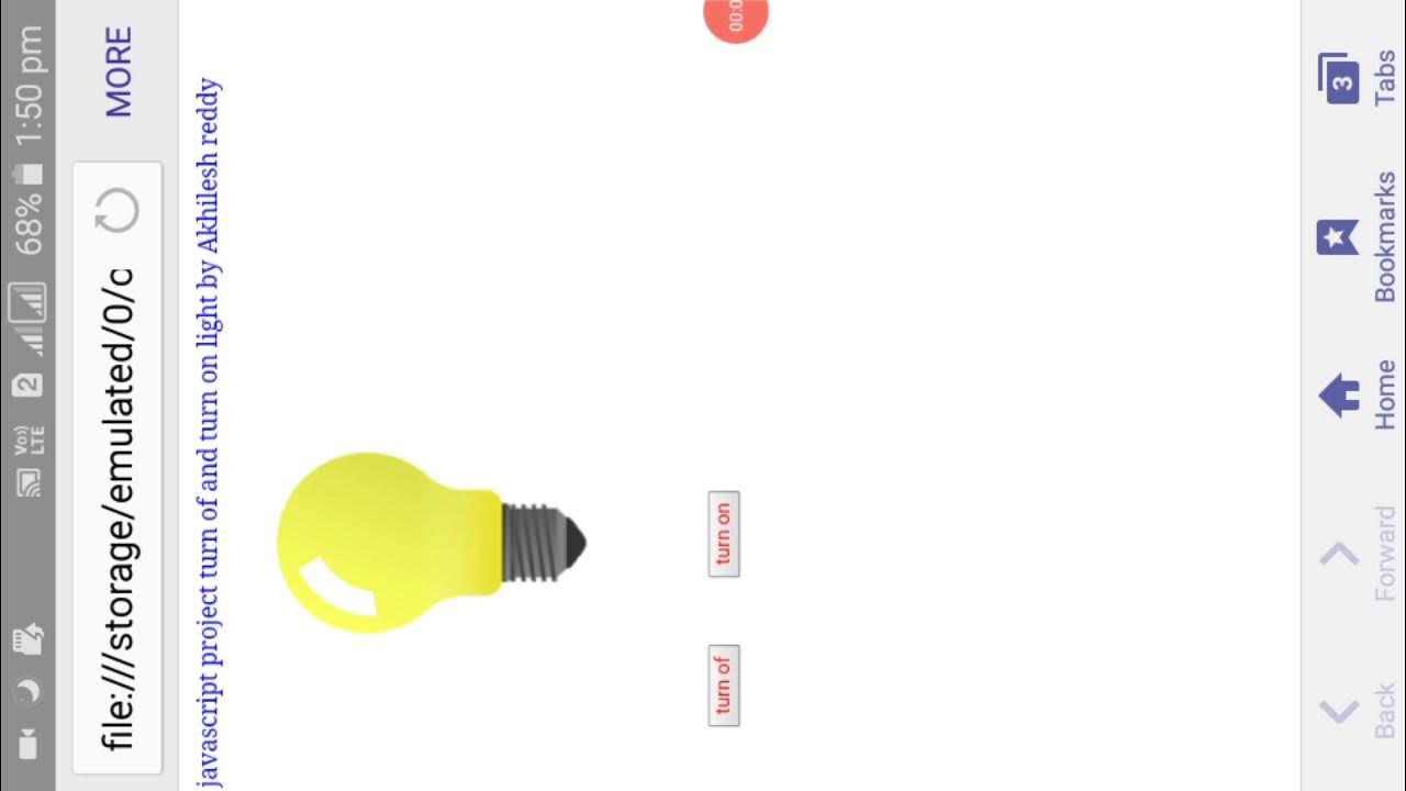 JAVASCRIPT LIGHT BULB ON OFF USING HTML AND JAVASCRIPT | project ...