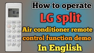LG Dual Inverter Air Conditioner Remote Explained | All Buttons
