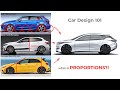 CAR DESIGN 101 - what is PROPORTIONS?! - Hatchback