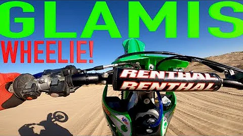 I Almost WIPEOUT Trying To WHEELIE MY DIRT BIKE in GLAMIS | Rhino Ride | DIRT BIKE DIARIES EP. 40