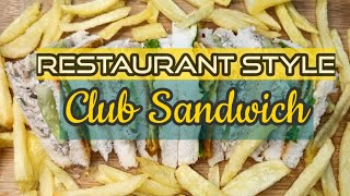 Club Sandwich Recipe | How To Make Club Sandwiches | Restaurant style sandwich | English Subtitle
