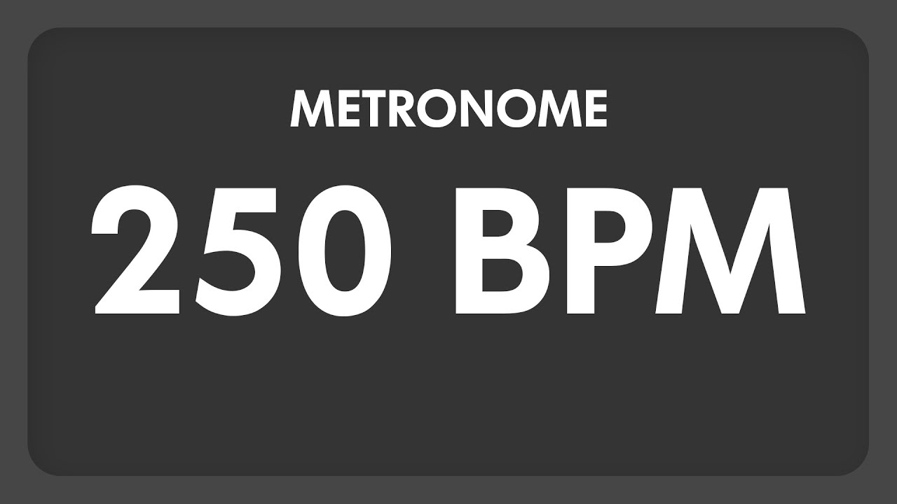 250 BPM - Metronome - YouTube