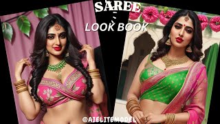 [4K] Ai Art Look Book Models | Ai Plus Size Indian Models #Video #Saree #Viral #Green #Ai #Aiart