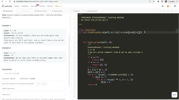 leetcode 2761. Prime Pairs With Target Sum - Eratosthenes
