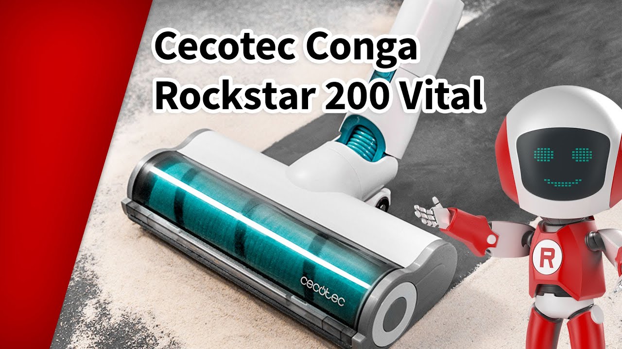 Cecotec Conga Rockstar 200 Vital - 3 in 1 cordless vacuum including an  extra brush 