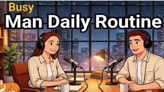 Busy Man Daily Routine Easy English Listening Practice