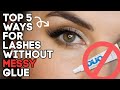 False Lashes WITHOUT Glue - 5 Techniques RANKED | Bailey B.