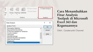 Tutorial Cara Memunculkan Menu Analisis Data (Analysis Toolpak) di Microsoft Office Excel