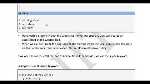 WK 11-10  super keyword to call parent class methods in java