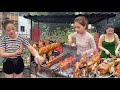 Discover the best charcoal-grilled pork belly stall in the city, where people line up to buy. BBQ 🍖