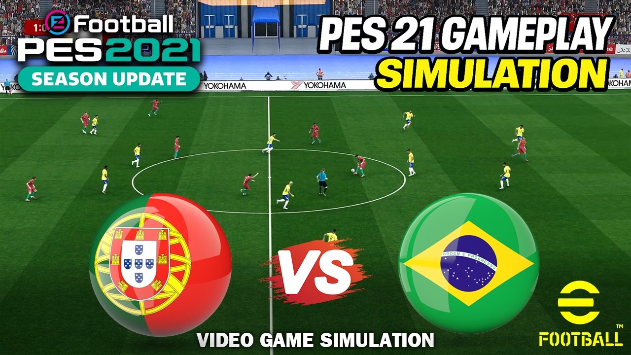 July 6, 2026 | PORTUGAL vs BRAZIL | eFootball PES 2021 Gameplay | Video Game Simulation