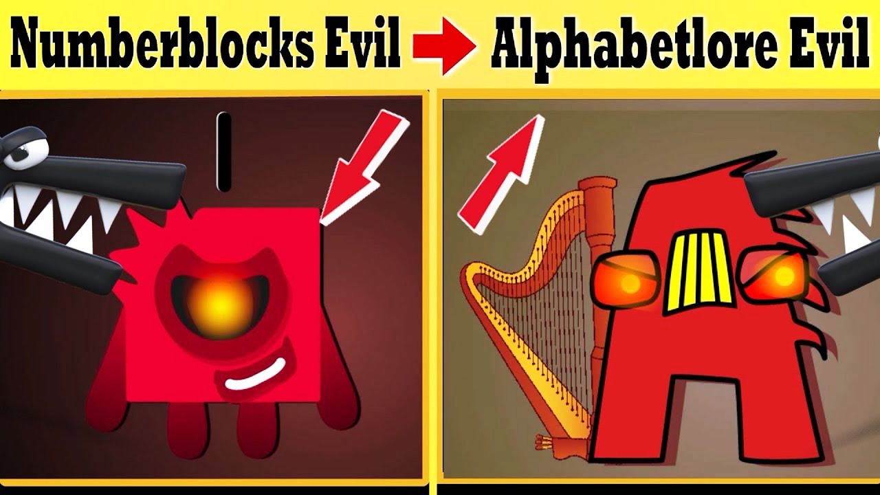 Alphabet Lore vs Number Lore 2 Evil Villain (4kids censorship) COMPARISON 