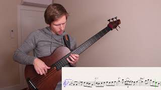 One Minute Bass Lesson # 9  Autumn Leaves Solo Etude
