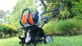 Stihl BC-230 Mini Tiller/Weeder/Cultivator Testing and Tool Review.
