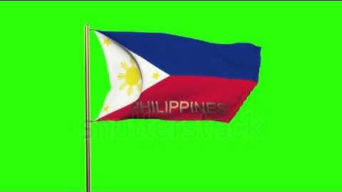 Philippines flag with title waving in the wind. Looping sun rises style. Animation loop Stock video