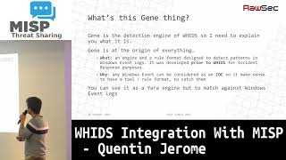 WHIDS Integration With MISP - Quentin Jerome