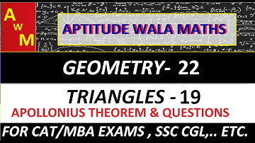 Apollonius Theorem (For CAT/MBA Exams, SSC CGL & Other Aptitude Tests)