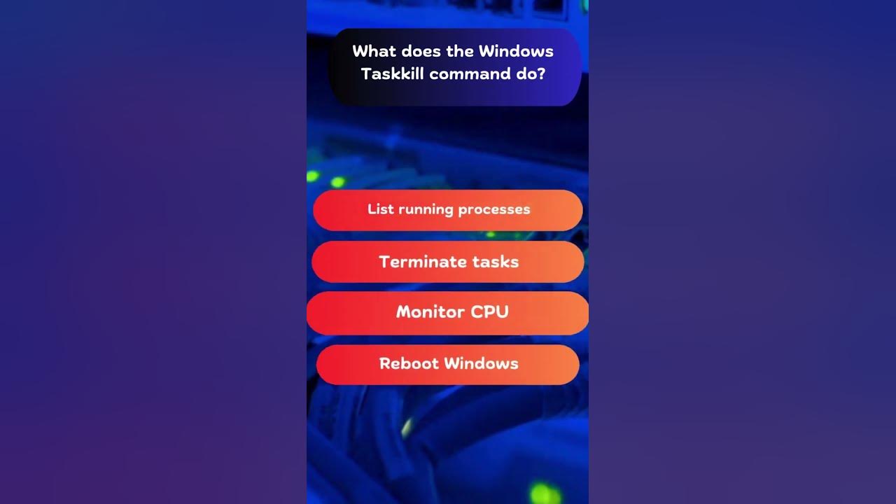 What does the windows taskkill command do shorts youtube