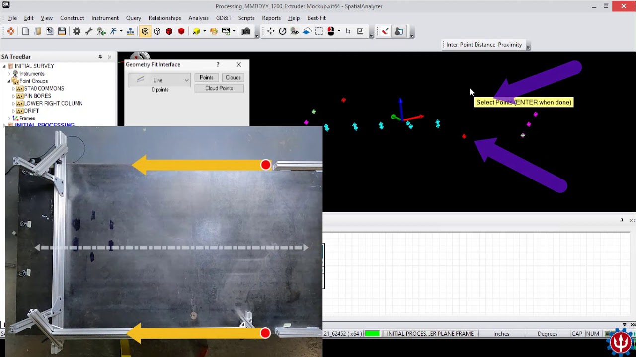 Triton Extrusion Press Survey, Machining, and Alignment