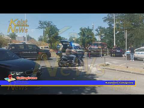 Video Caltagirone, Rapina inseguimento carabinieri schianto viale Sicilia per tre rapinatori in trasferta