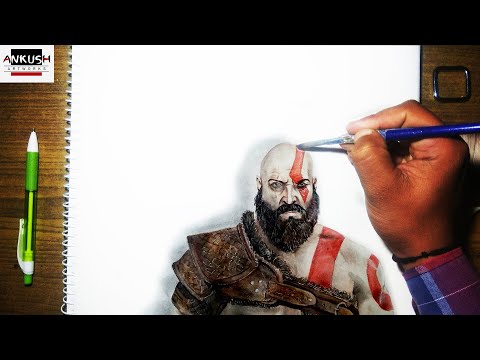 comment dessiner kratos de dieu de la guerre | pas à pas